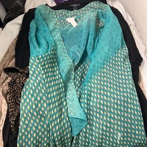 Teal see thru Chico’s cover up